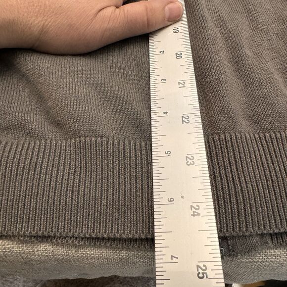 Calvin Klein Mens Med Cardigan Sweater Gray Cotton Full Zip‎ Grandpa Golf - Picture 11 of 11